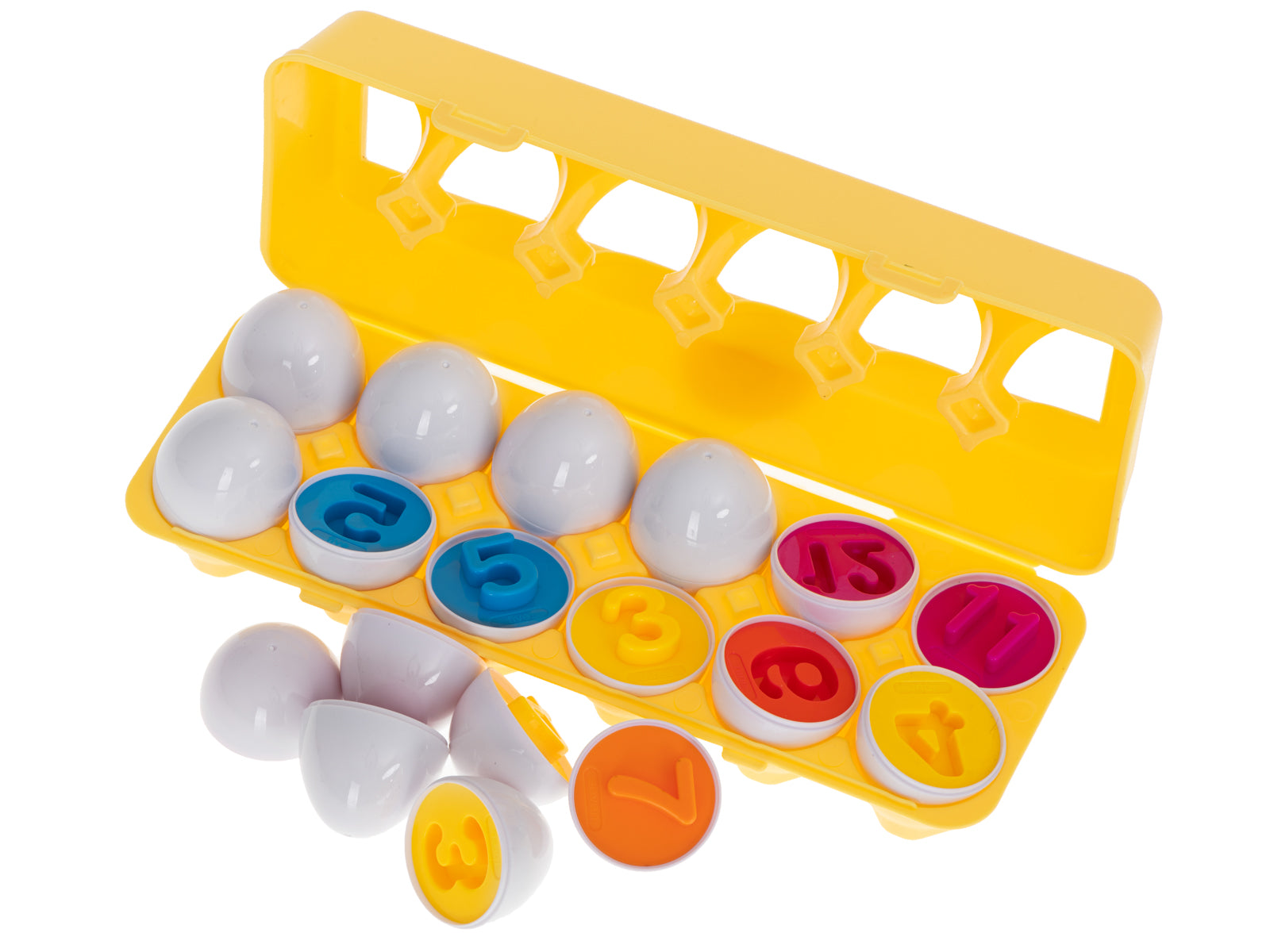 Educational Puzzle Sorter Match Shapes Numbers Eggs 12pcs