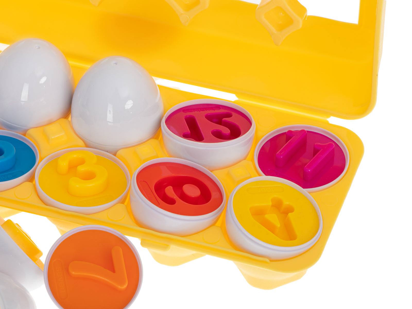 Educational Puzzle Sorter Match Shapes Numbers Eggs 12pcs