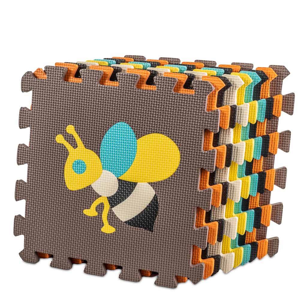 Habos puzzle matrac gyerekeknek 9 El. Színes Állatok 85cm X 85cm X 1cm