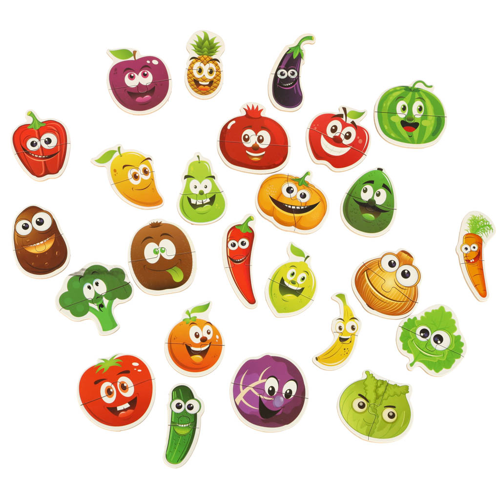 Quebra-cabeça de frutas/vegetais enlatados 25 quebra-cabeças