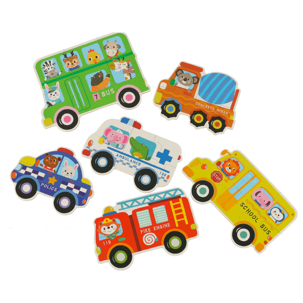 Puzzle In A Can Vehicles 30 Puzzles