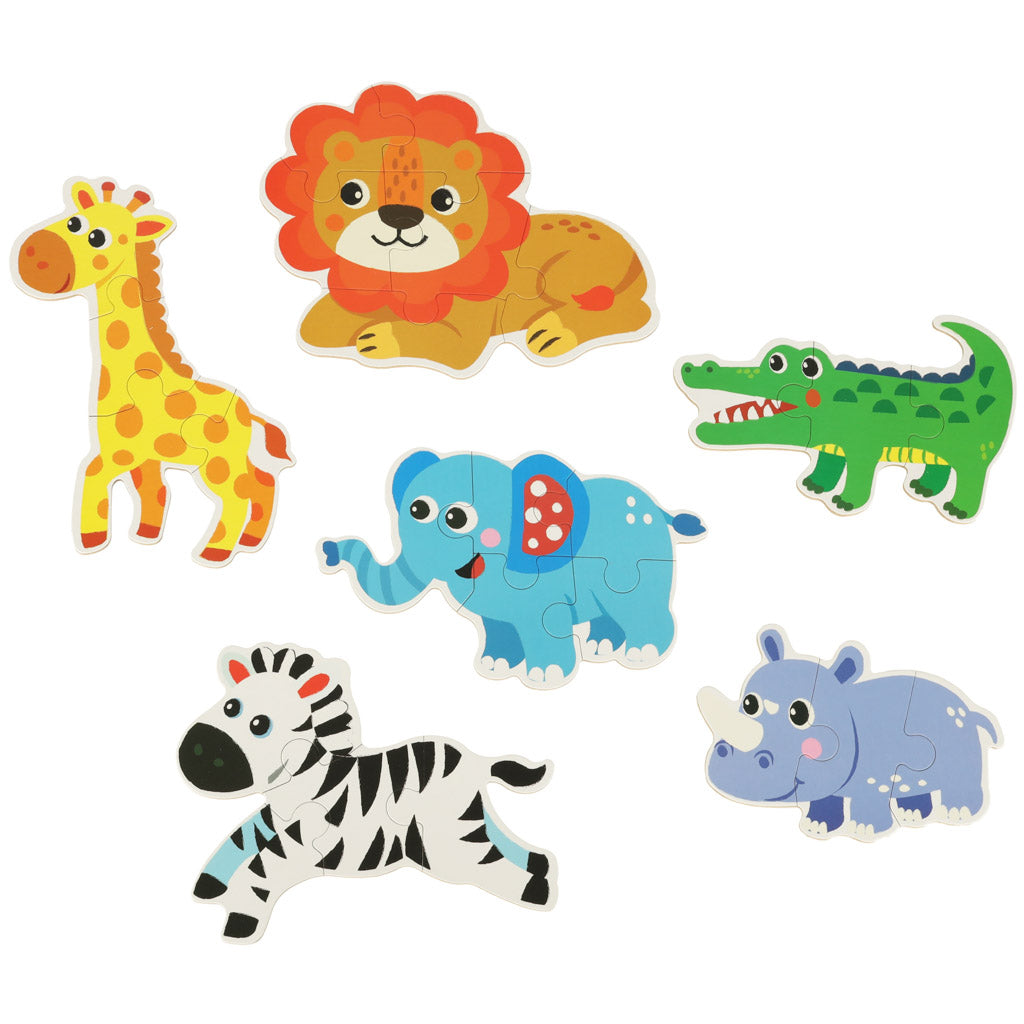 Puzzle In A Can Safari Animals 25 Puzzles