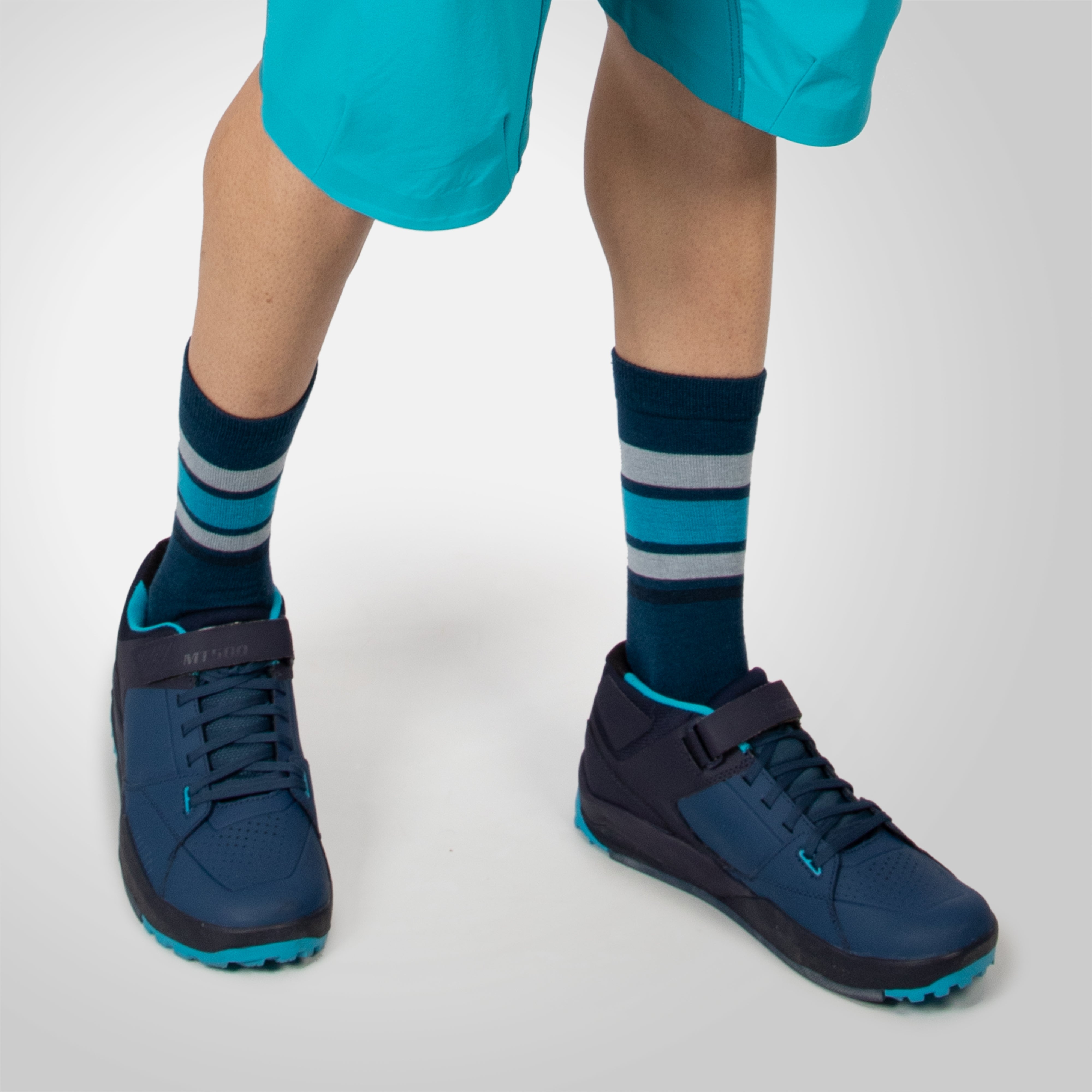 Endura Baabaa Merino Stripe Sock Blueberry