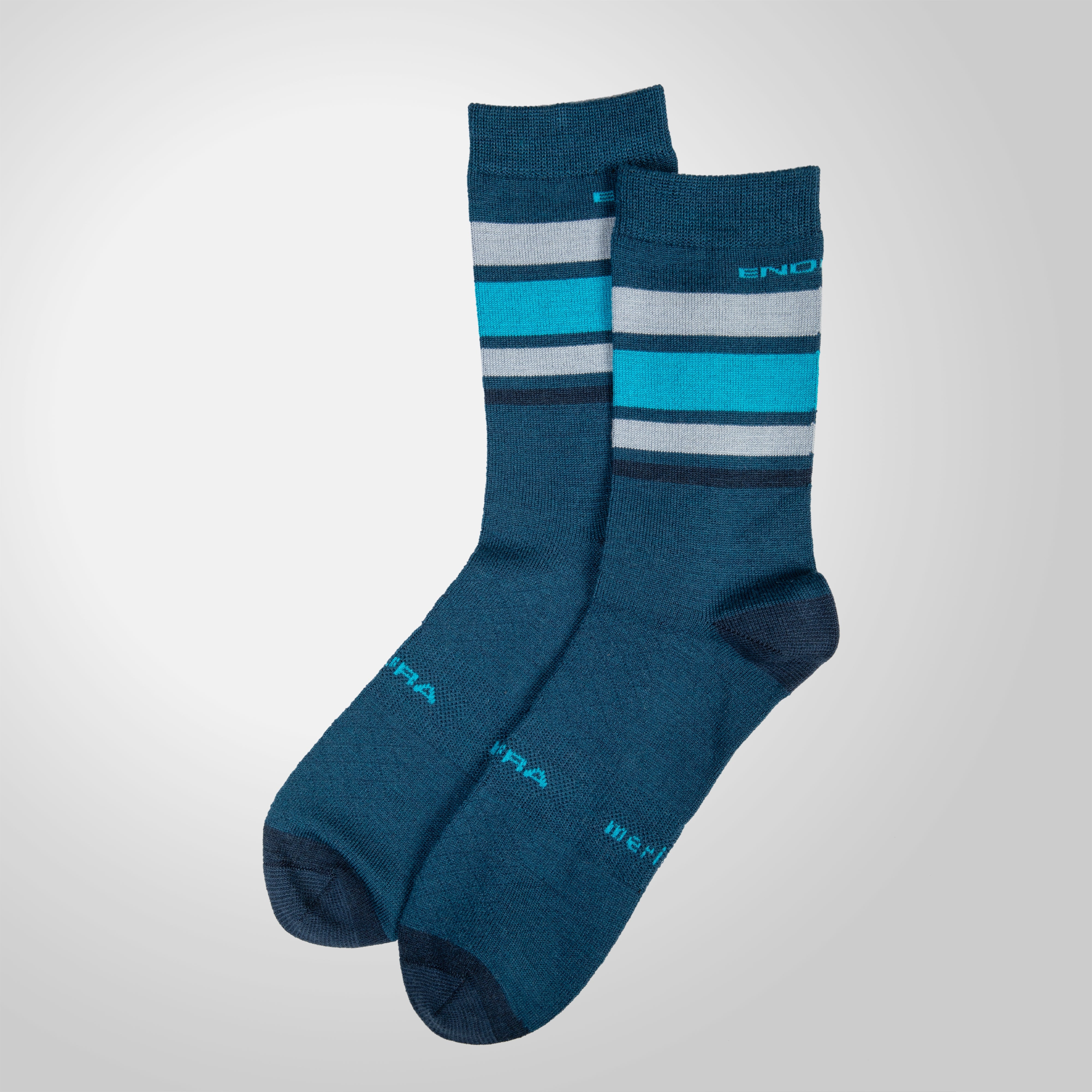 Endura Baabaa Merino Stripe Sock Blueberry
