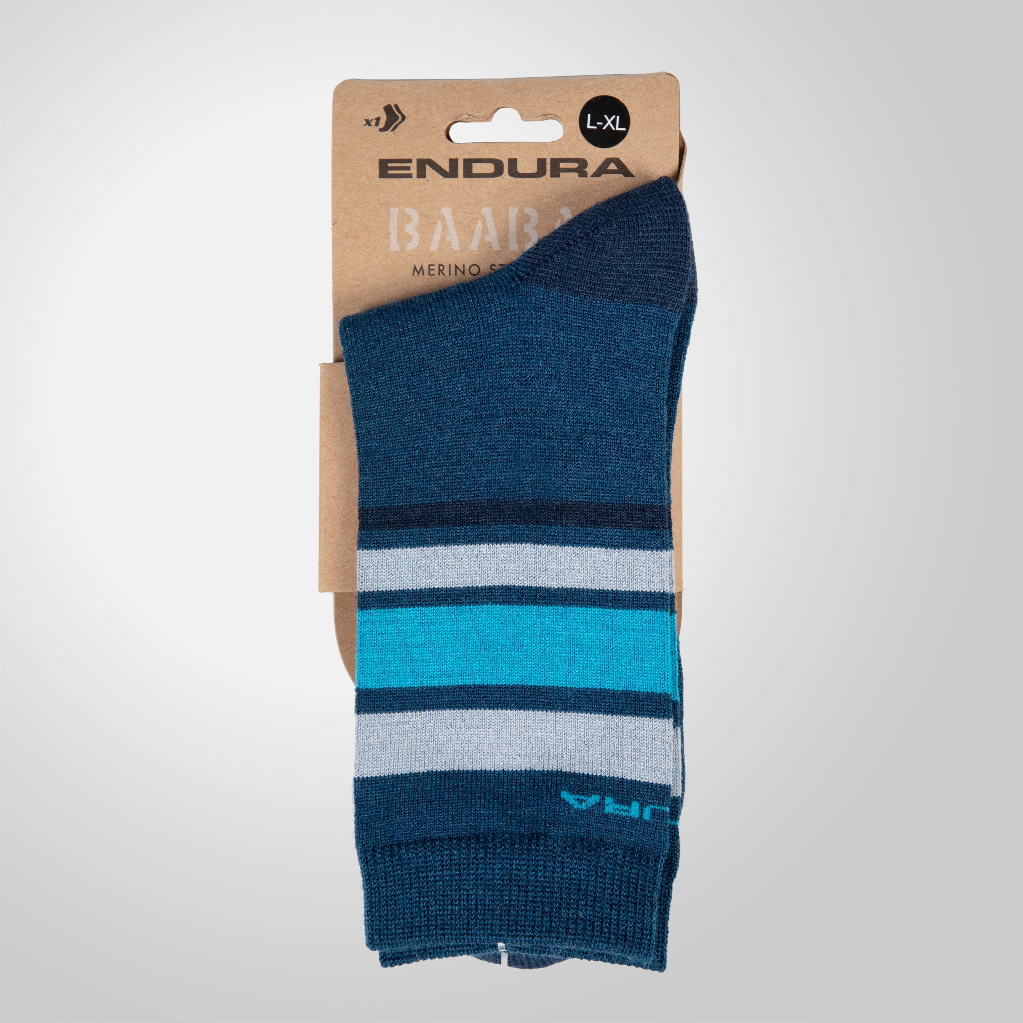 Endura Baabaa Merino Stripe Sock Blueberry