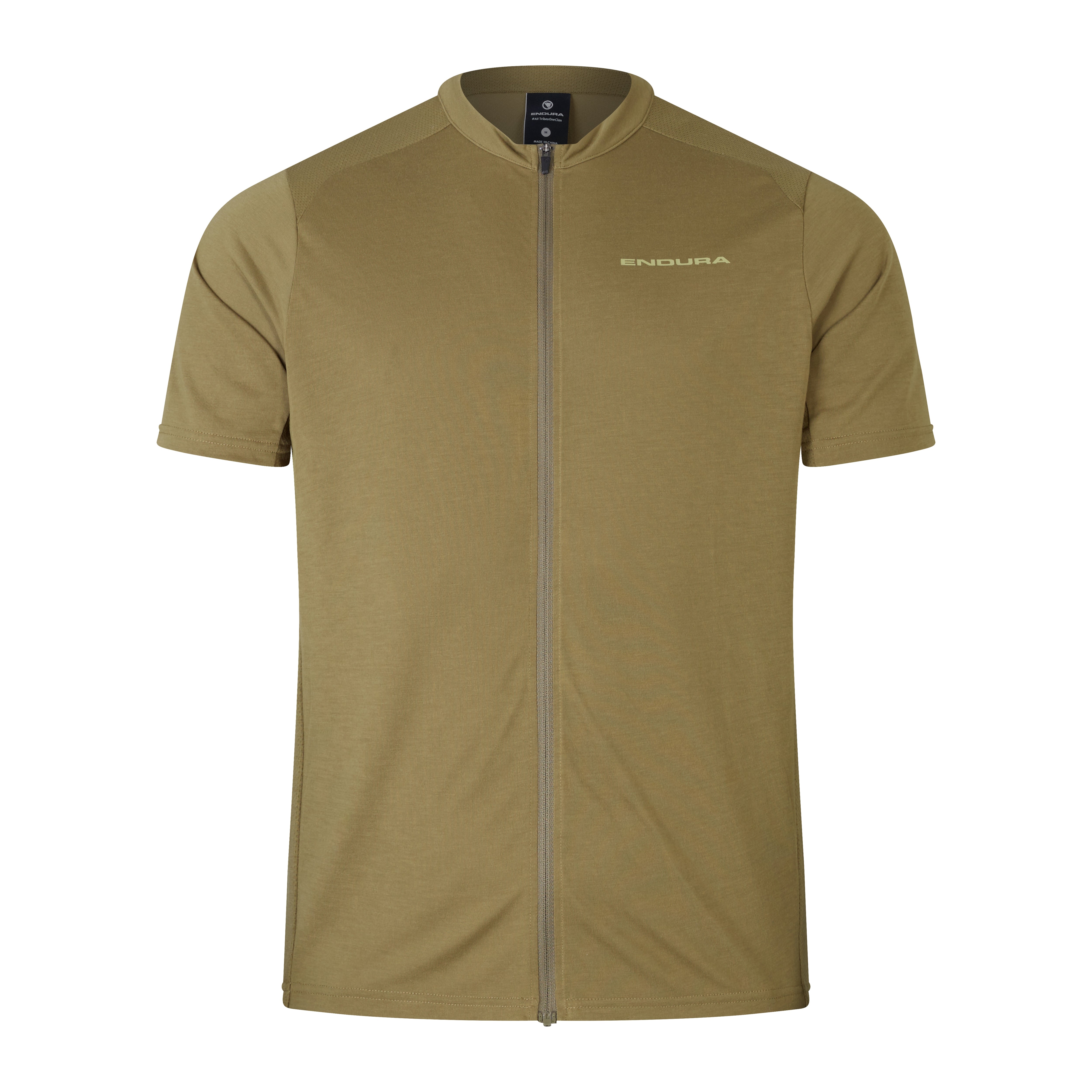 Endura Loop S/s Zipped Jersey Tweed Green
