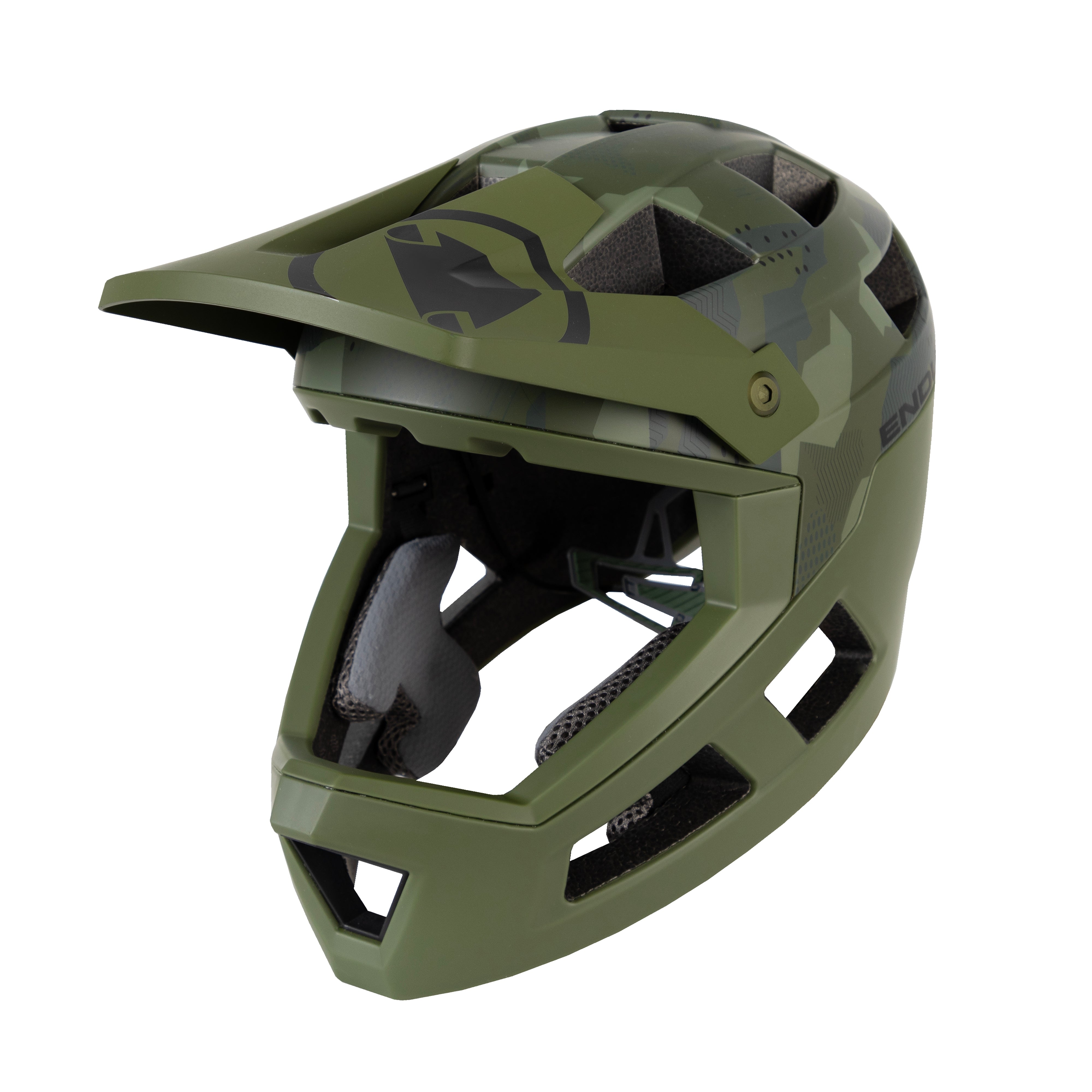 Endura Singletrack Youth Full Face Helmet Olive Green ONESZ