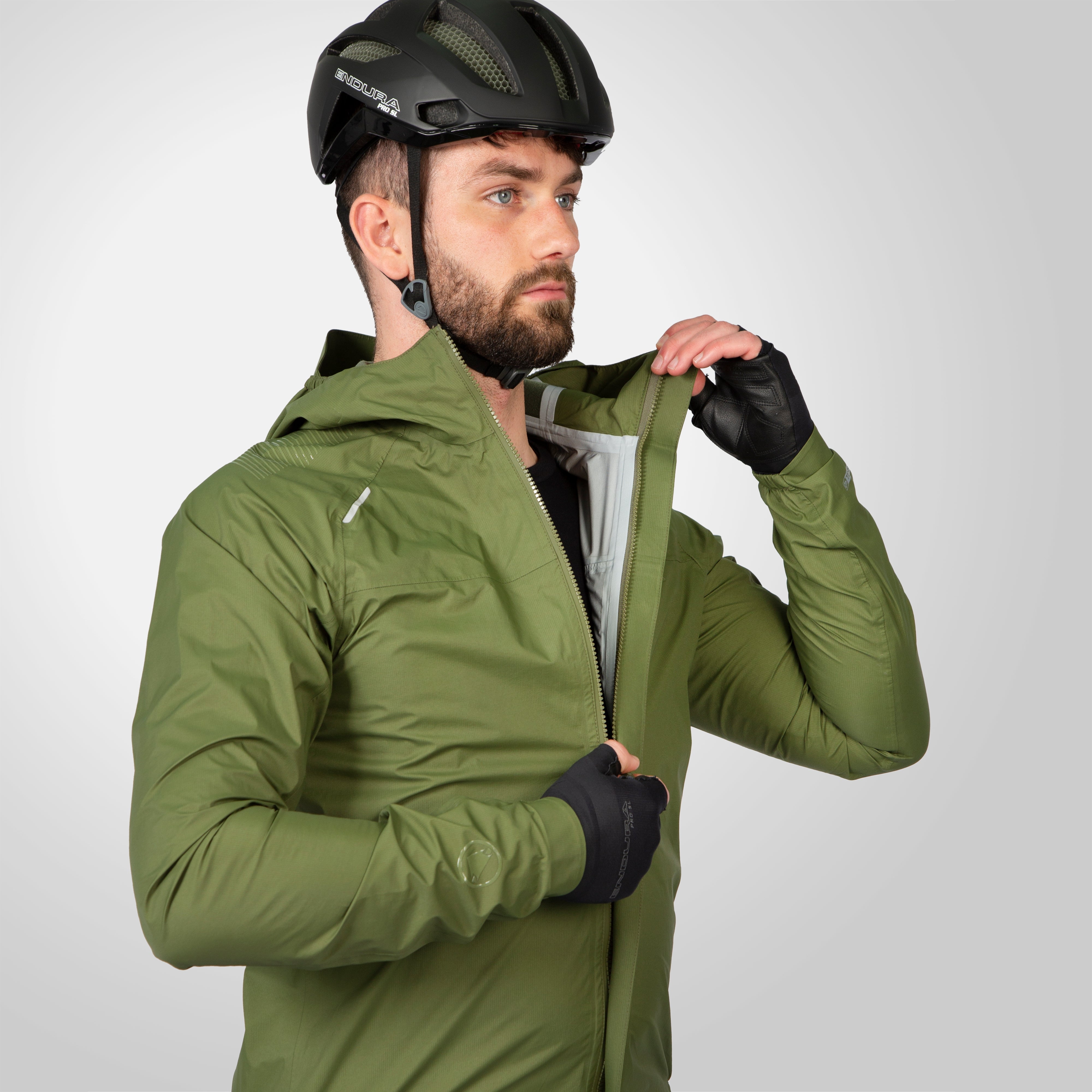 Endura Gv500 Waterproof Jacket Olive Green
