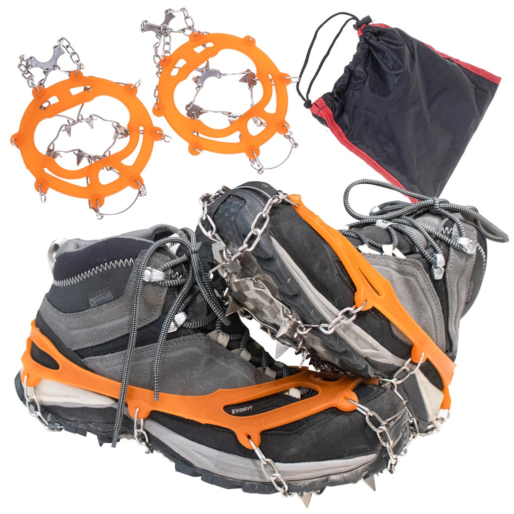 Spiked Shoe Crampons Chains + Cover