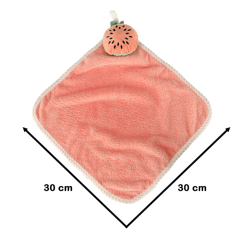Children's Hand Towel For Kindergarten 30x30cm Pink Watermelon