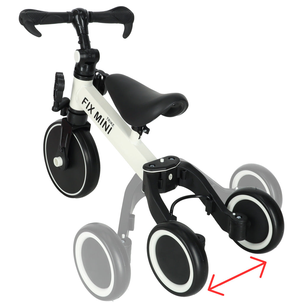 Trike Fix Mini Cross-country trehjulet cykel 3-i-1 med pedaler Hvid