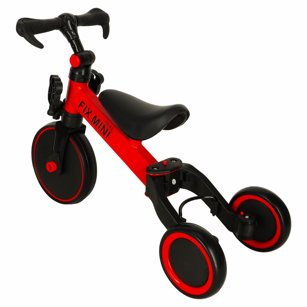 Trike Fix Mini Cross-country Tricycle 3 In 1 With Pedals Red