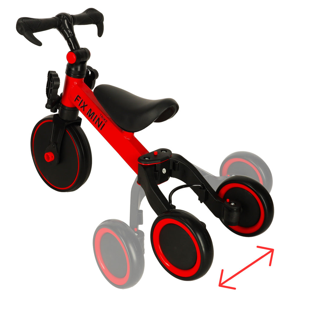 Trike Fix Mini Cross-country driewieler 3 in 1 met pedalen Rood