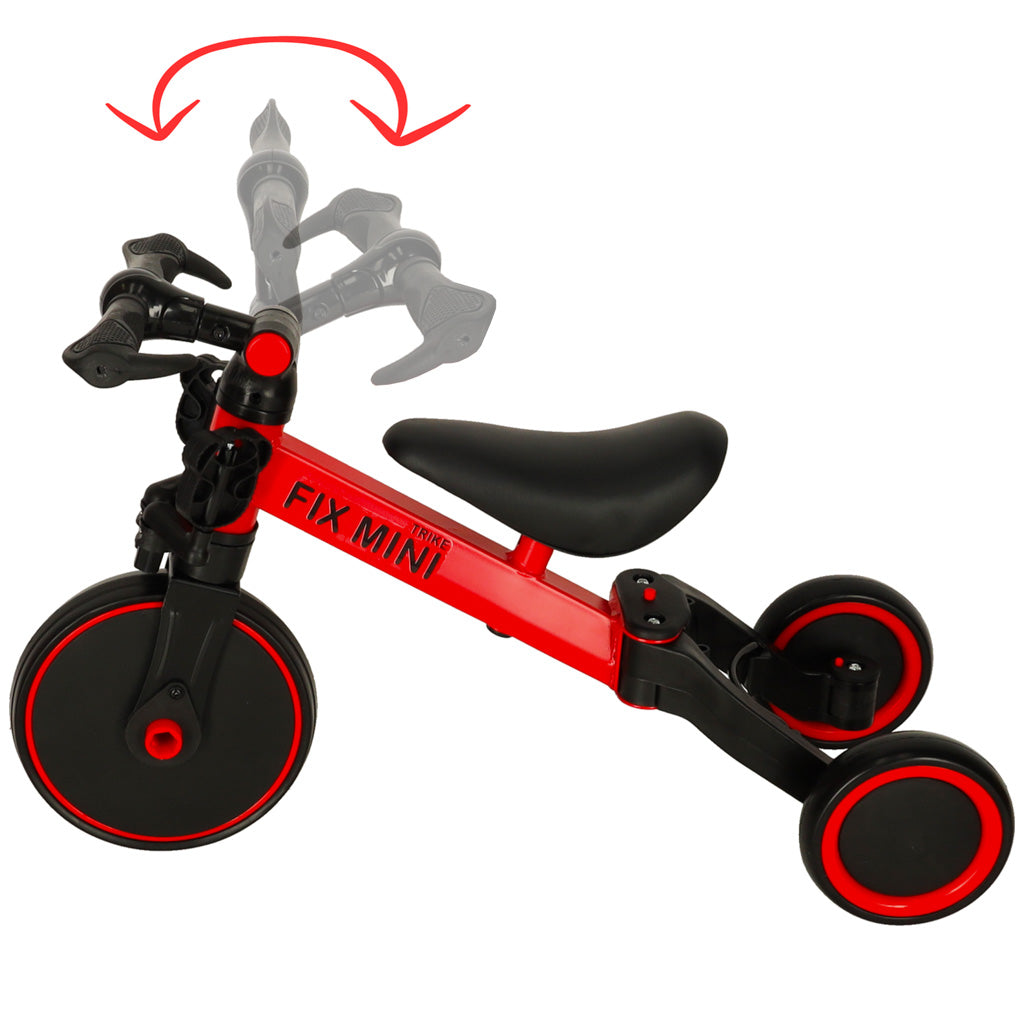 Trike Fix Mini cross-country tříkolka 3v1 s pedály červená