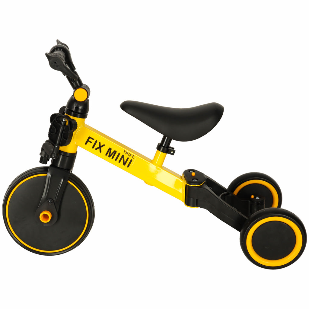 Trike Fix Mini Cross-country trehjulet cykel 3 i 1 med pedaler Gul