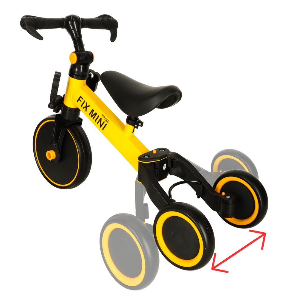 Trike Fix Mini cross-country tříkolka 3v1 s pedály žlutá