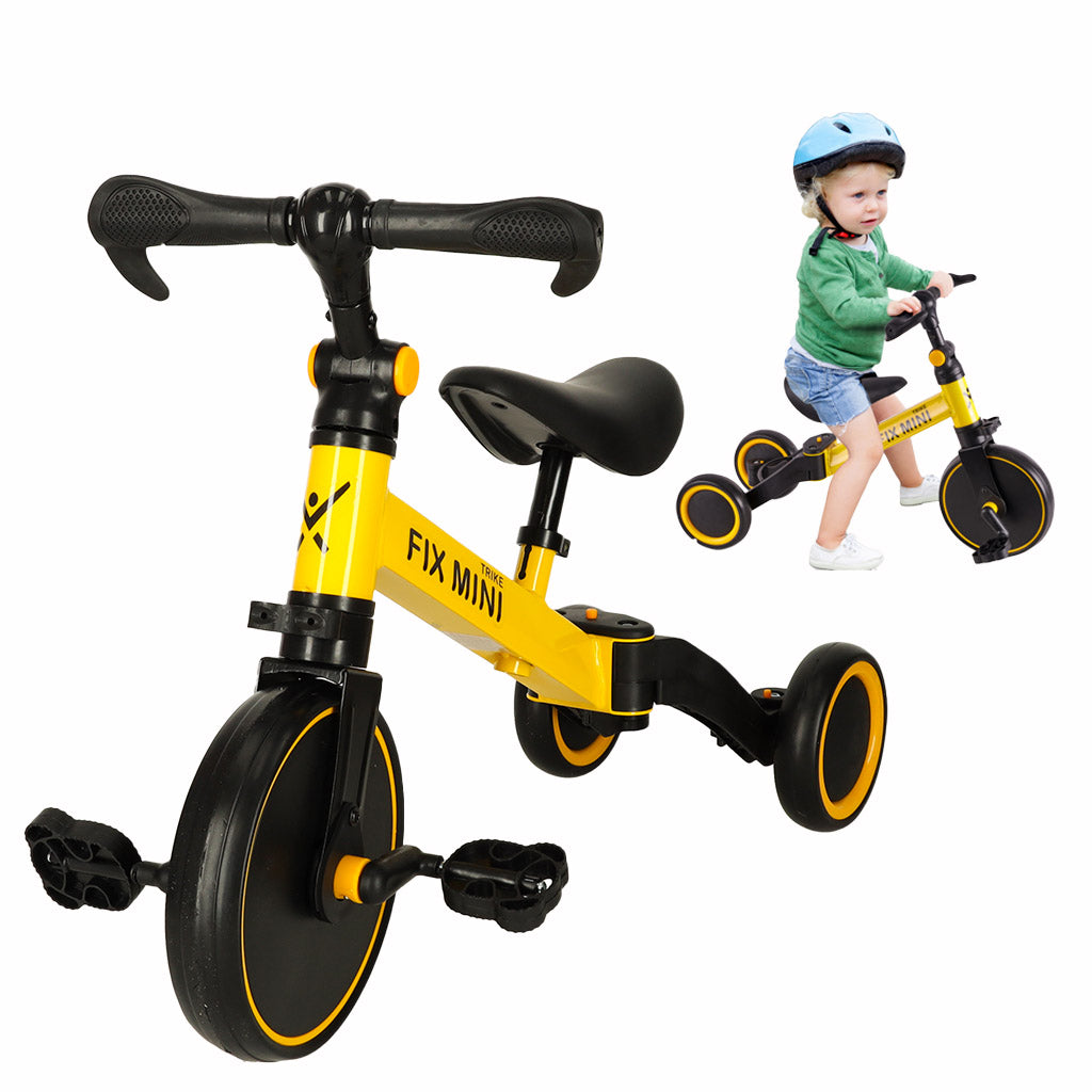 Trike Fix Mini Triciclo De Cross-country 3 En 1 Con Pedales Amarillo