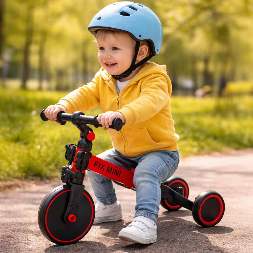 Trike Fix Mini Cross-country driewieler 3 in 1 met pedalen Rood