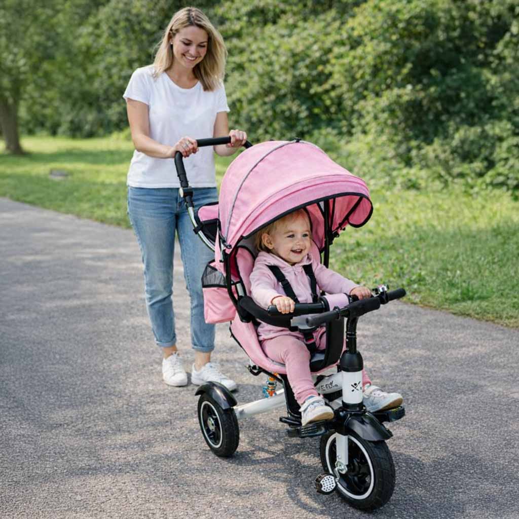 Trike Fix V3 Tricycle 3w1 Stroller Bike 360 Swivel Free Wheel Pink