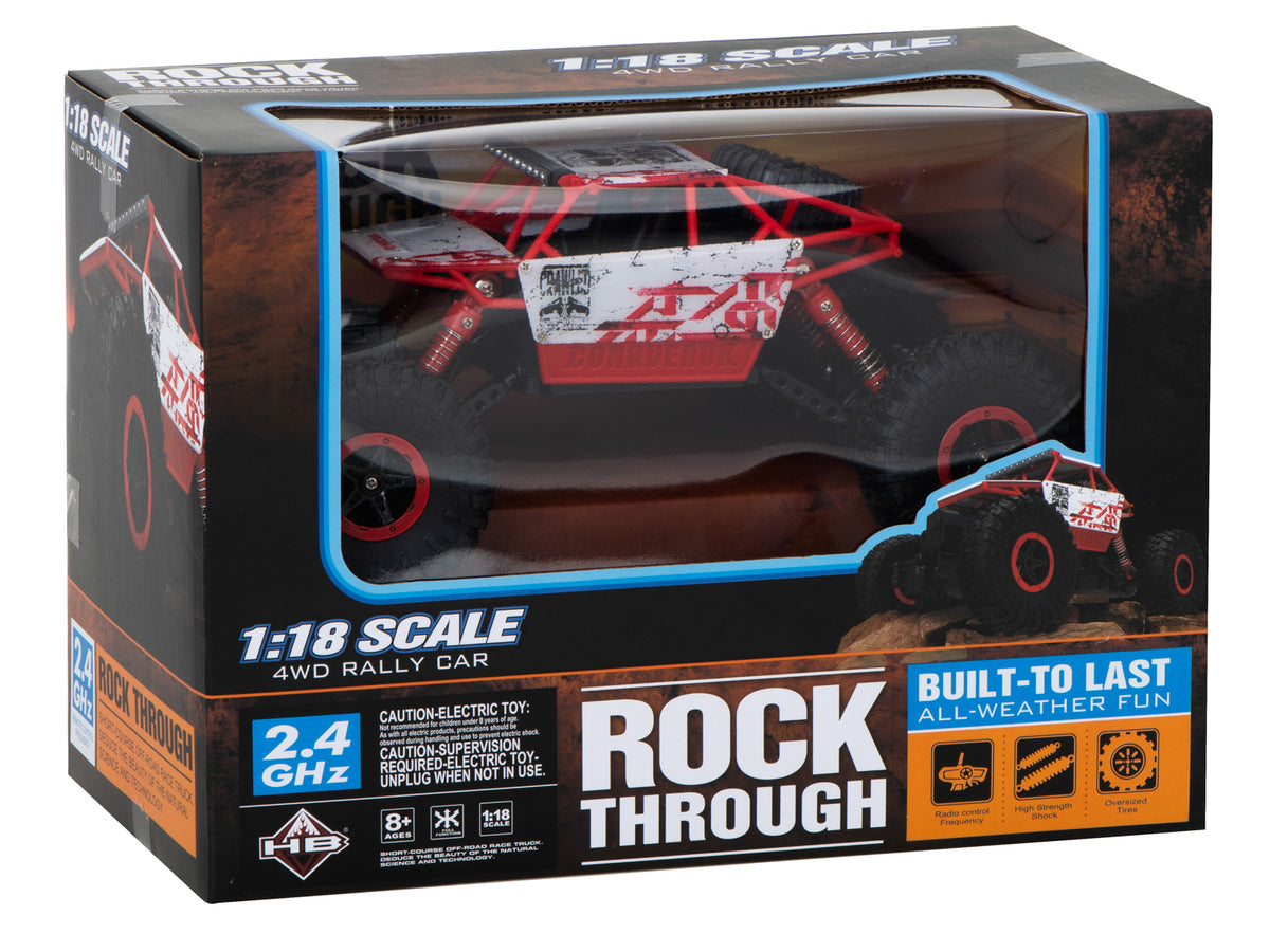 Rc Car Rock Crawler Hb 2.4ghz 1:18 Red