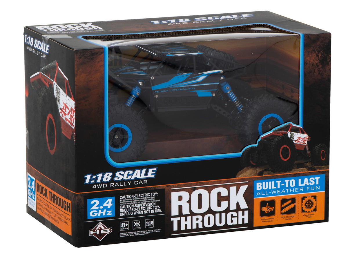Rc Car Rock Crawler Hb 2,4 GHz 1:18 Modrá