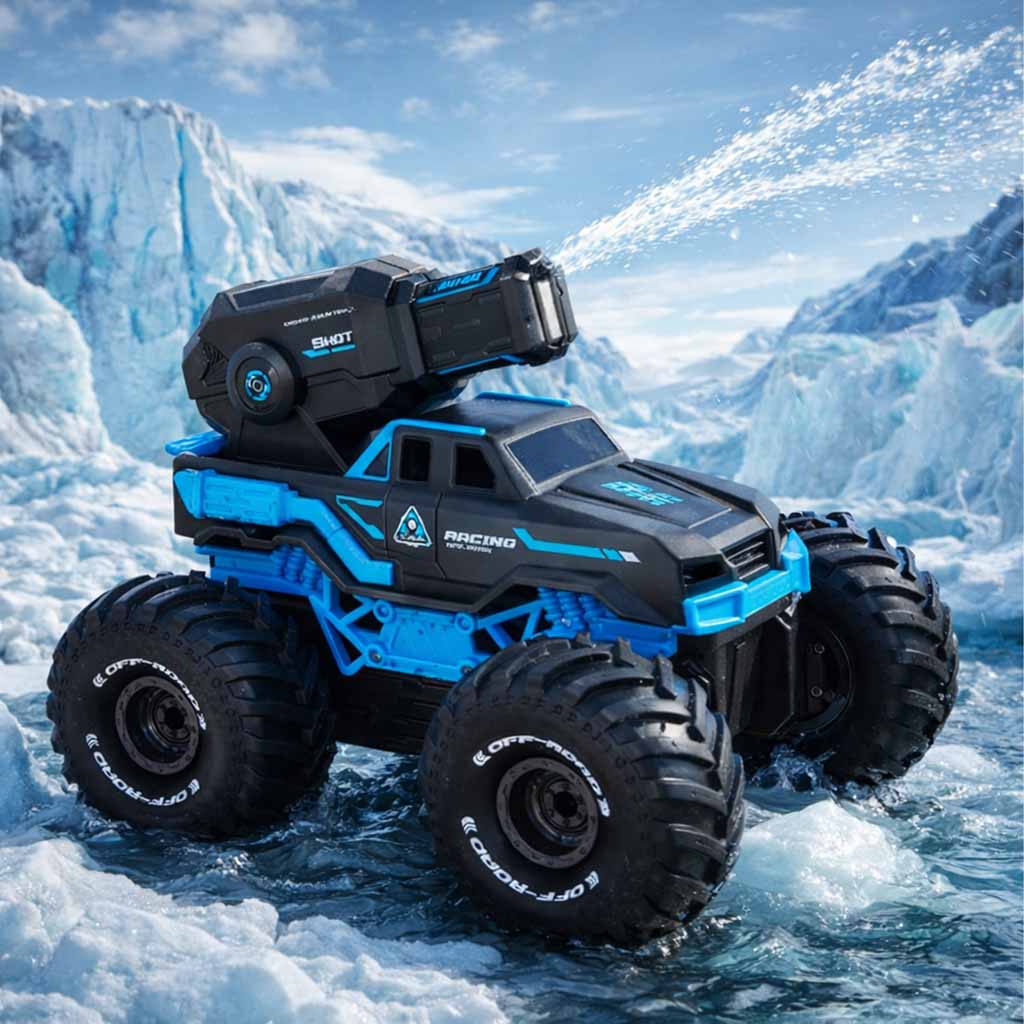 Auto anfibia Rc impermeabile controllata con gesti delle mani + 2 telecomandi Blu