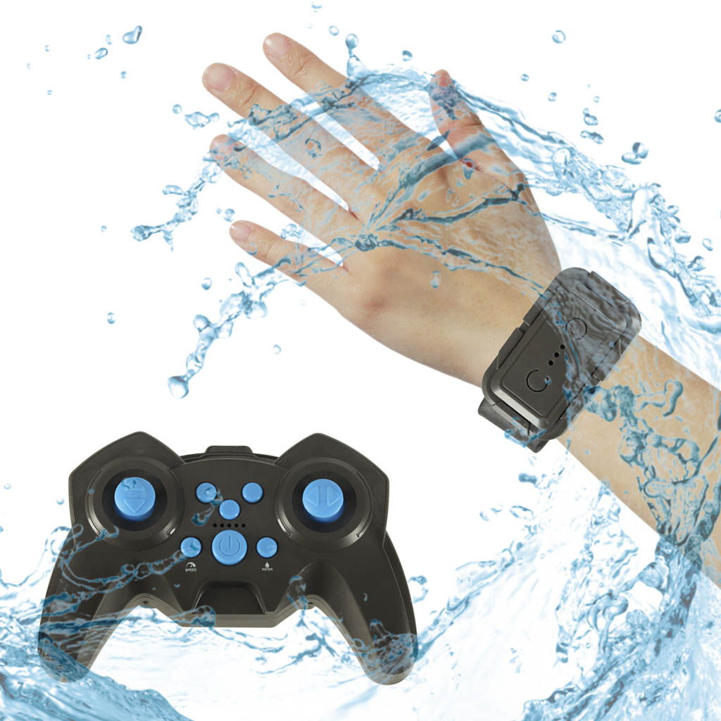 Rc Amphibious Waterproof Car Controlled By Hand Gestures + 2 Remote Controls Blue