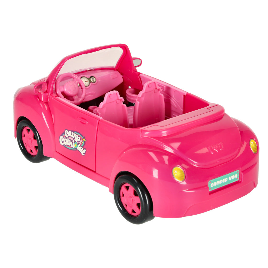 Car For Dolls Convertible Pink 4 El.