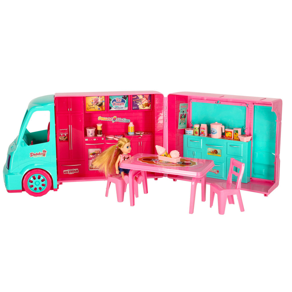 Doll Food Truck Set 21 El.