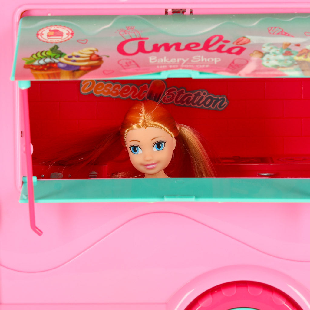 Doll Food Truck Set 21 El.