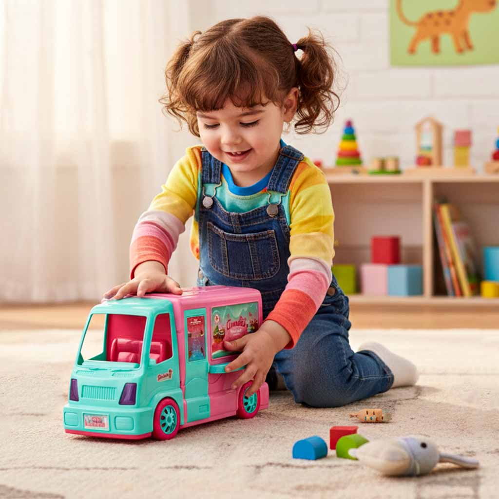 Doll Food Truck Set 21 El.