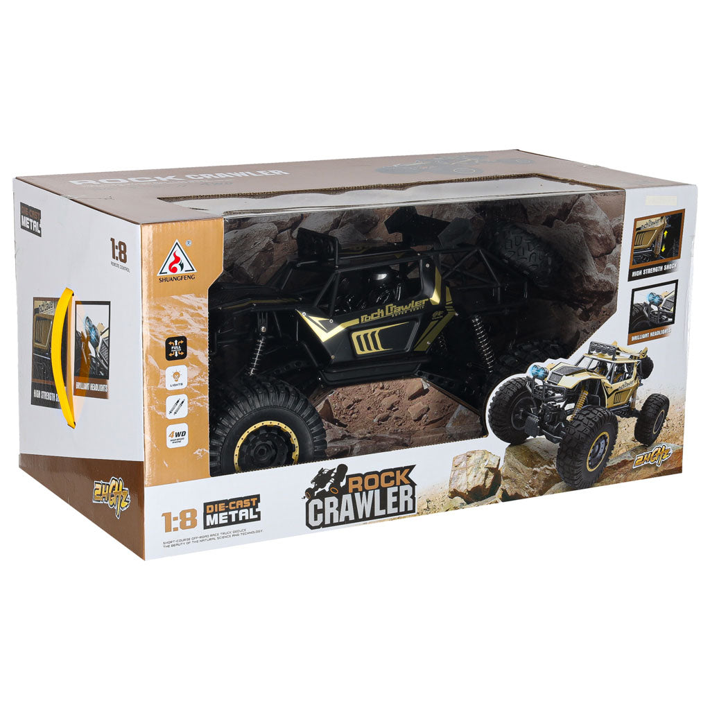 Rc Rock Crawler 2.4ghz 1:8 51cm Black Car