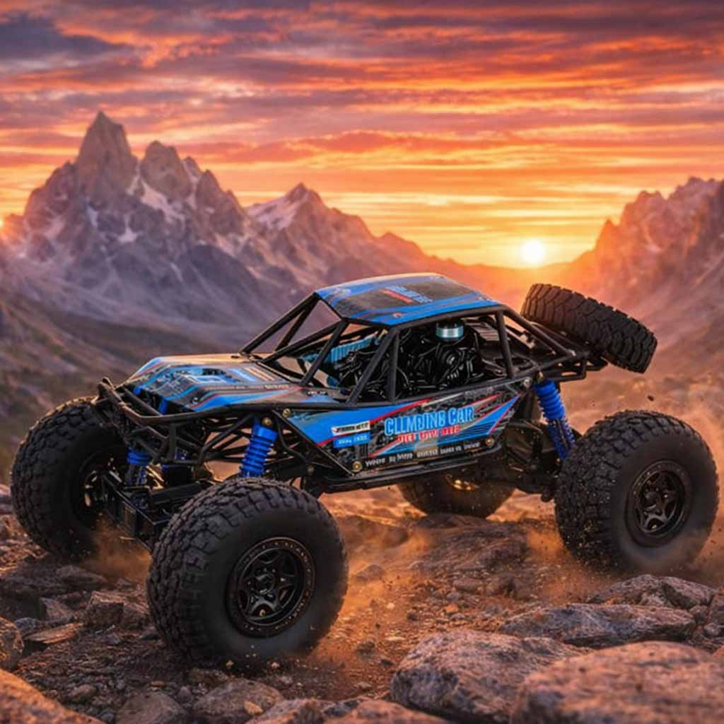 Rc Crawler Climbing Car 1:10 4wd 48cm Blue