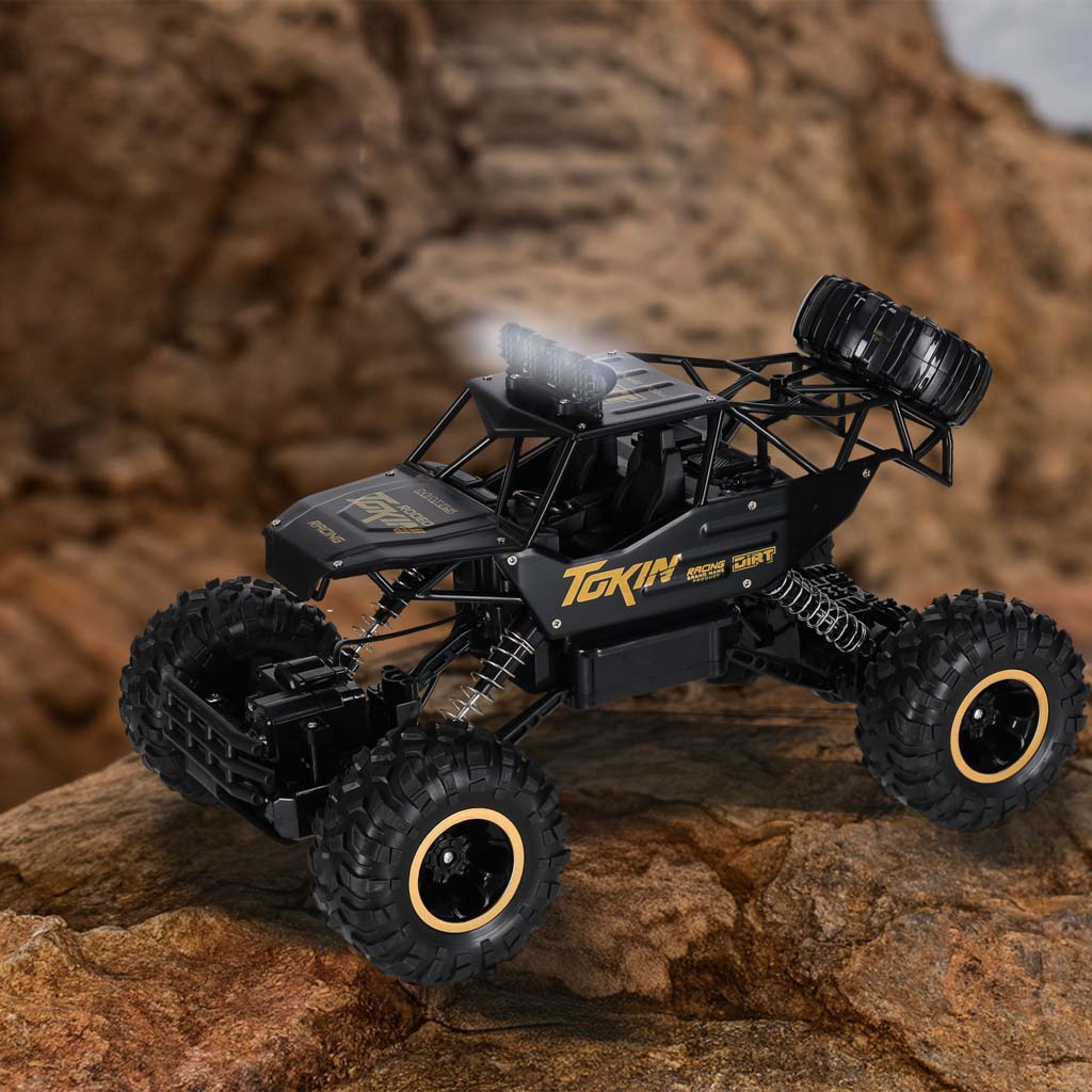 Rc Car Rock Crawler 1:12 4wd Metal Black