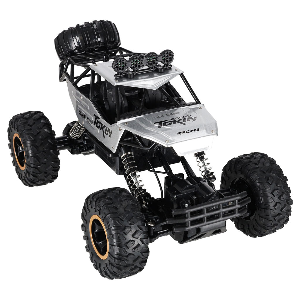 Coche Rc Rock Crawler 1:12 4wd Metal Plata