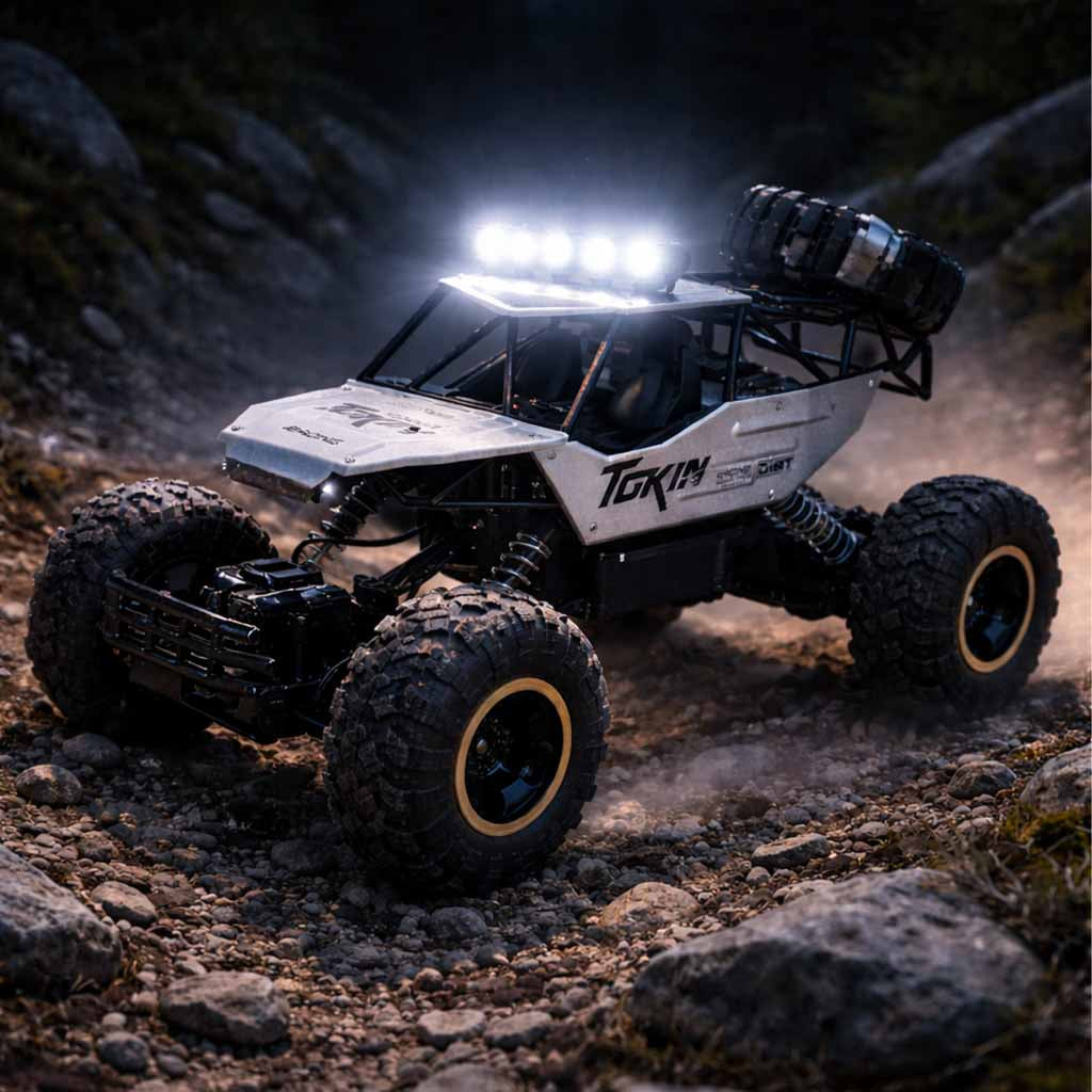 Rc Car Rock Crawler 1:12 4wd Metal Silver