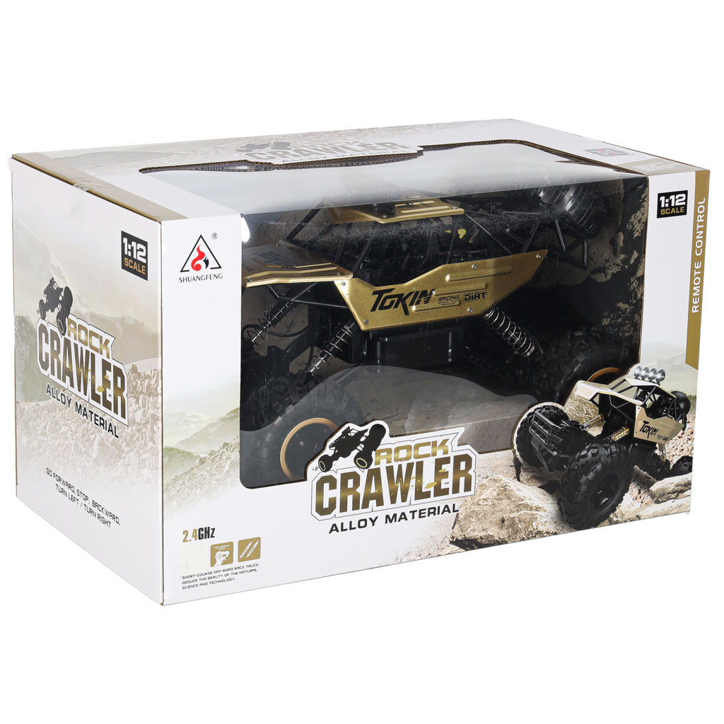 Rc Car Rock Crawler 1:12 4wd Metal Gold