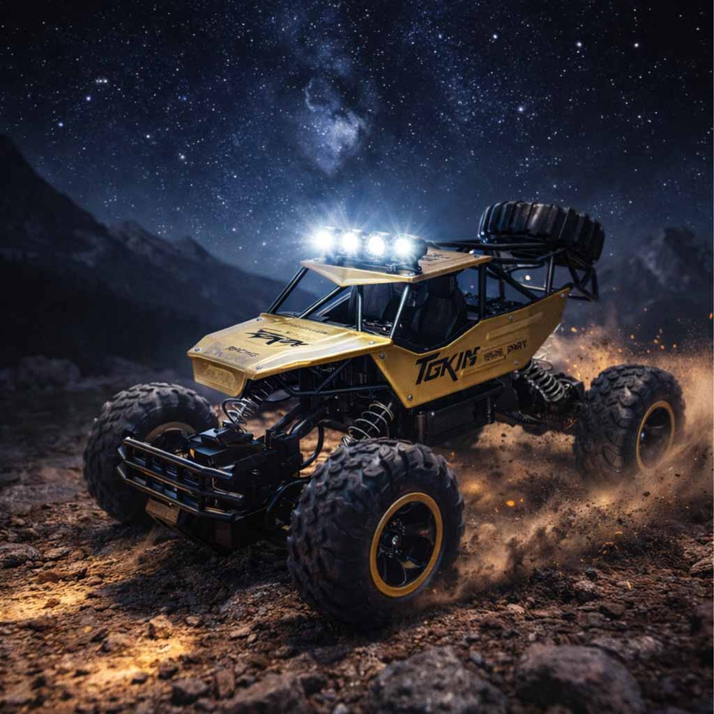 Rc Car Rock Crawler 1:12 4wd Metal Gold