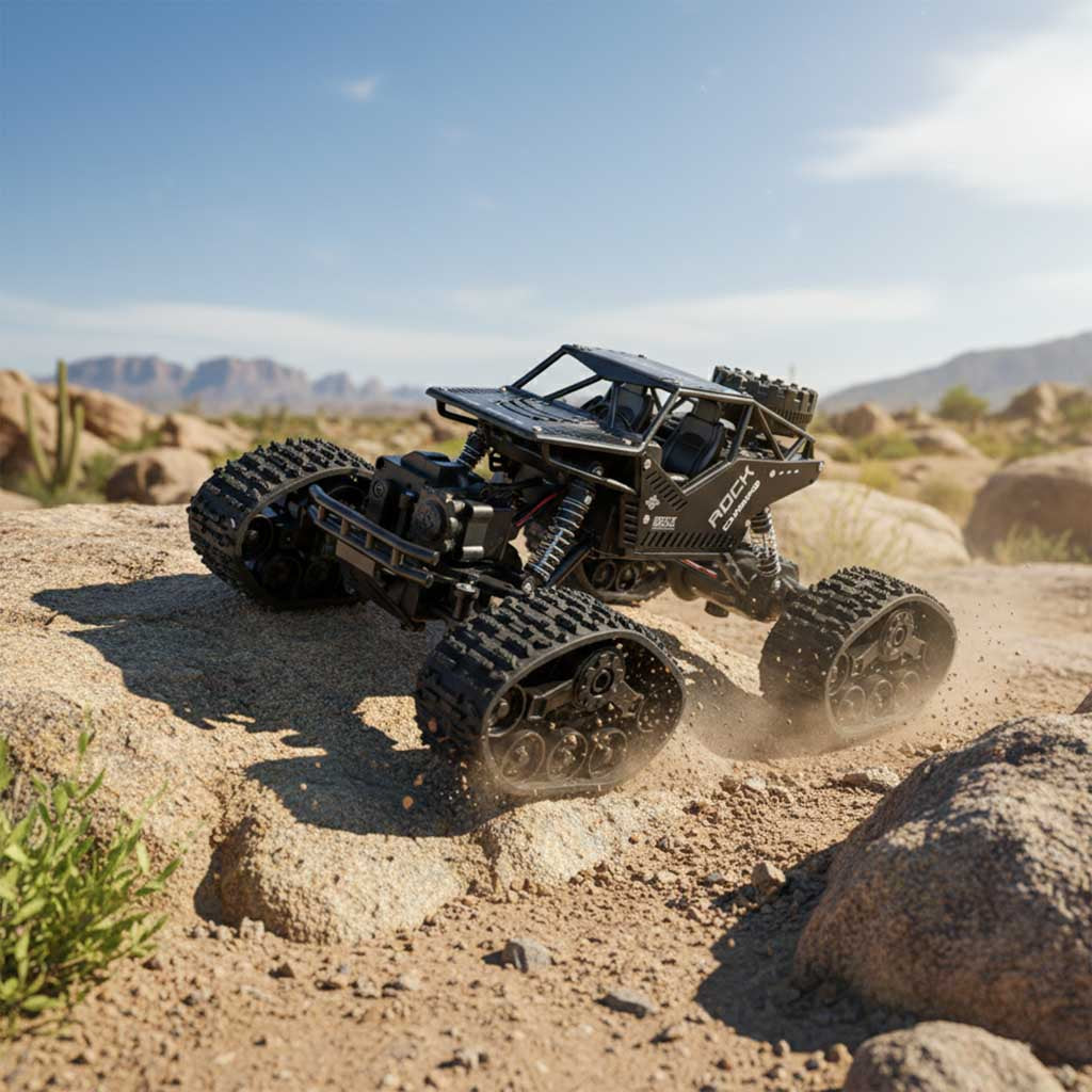 Rc Rock Crawler 4x4 Car Lhc012 Auto 2-in-1 Black
