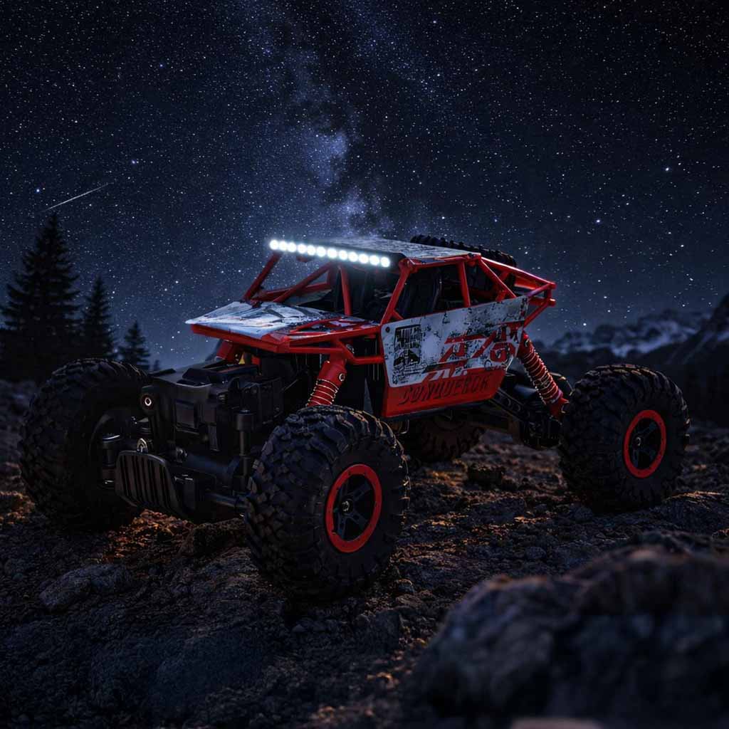Rc Auto Rock Crawler Hb 2,4 GHz 1:18 Rood