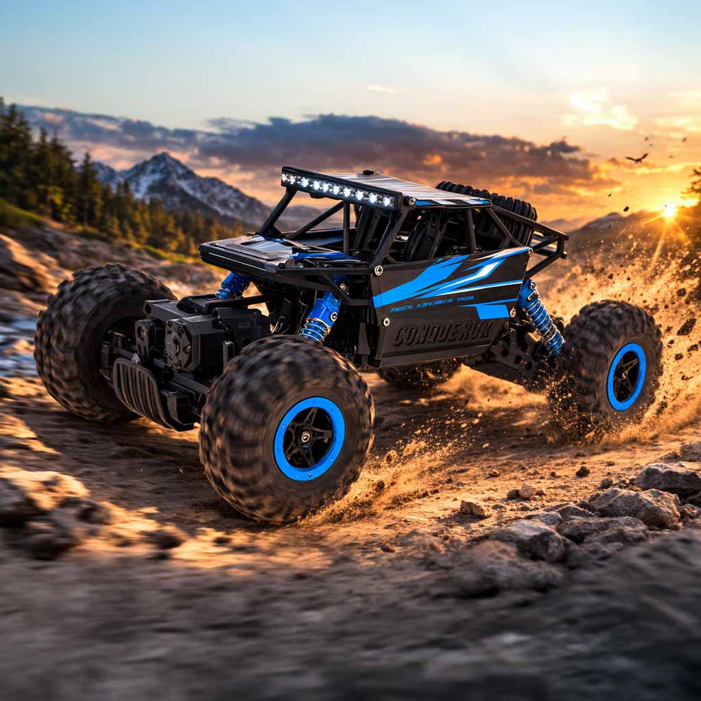 Rc Car Rock Crawler Hb 2.4ghz 1:18 Blue
