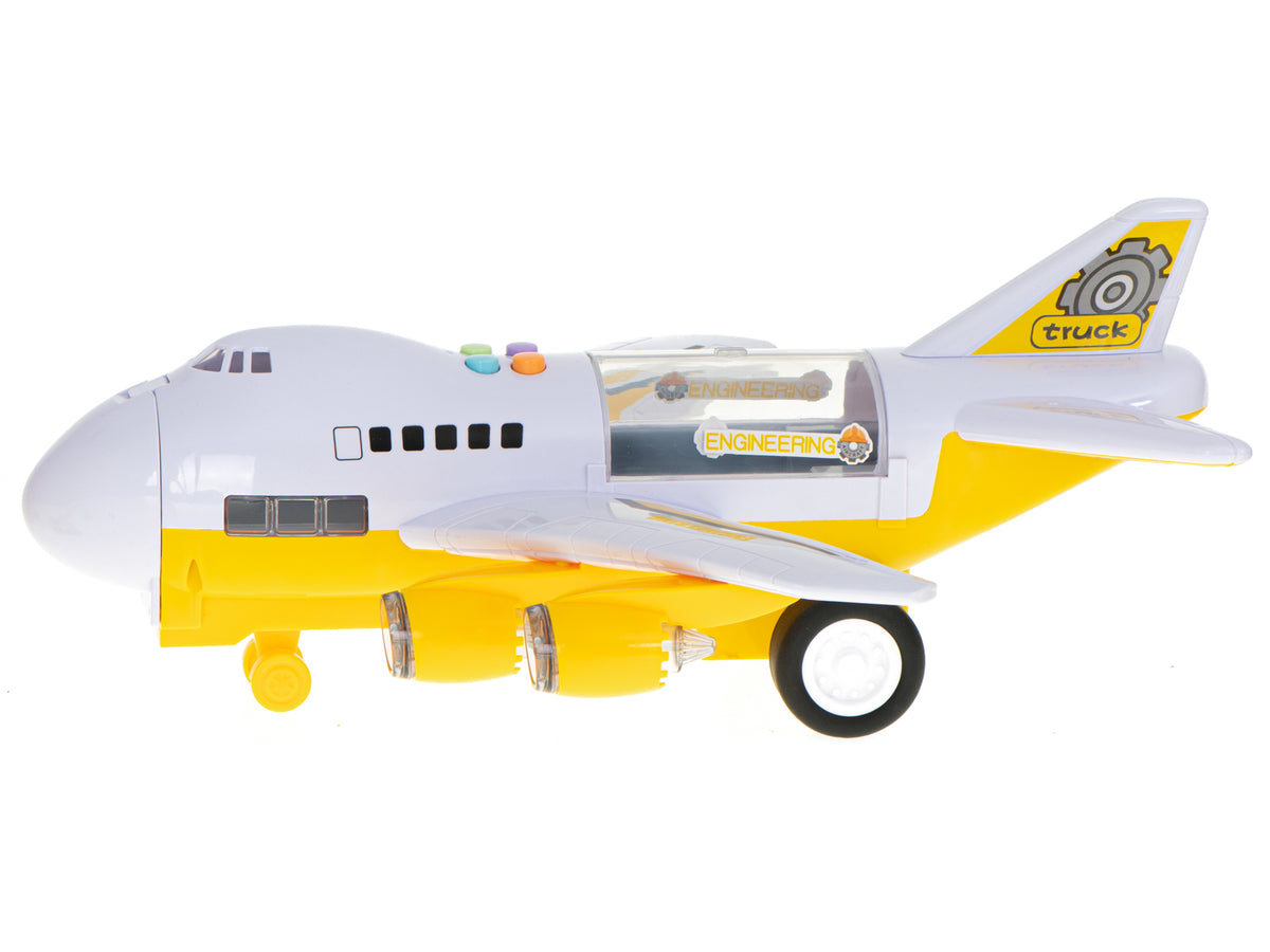 Avión transportador + 6 coches Vehículos de construcción Lado/delantero