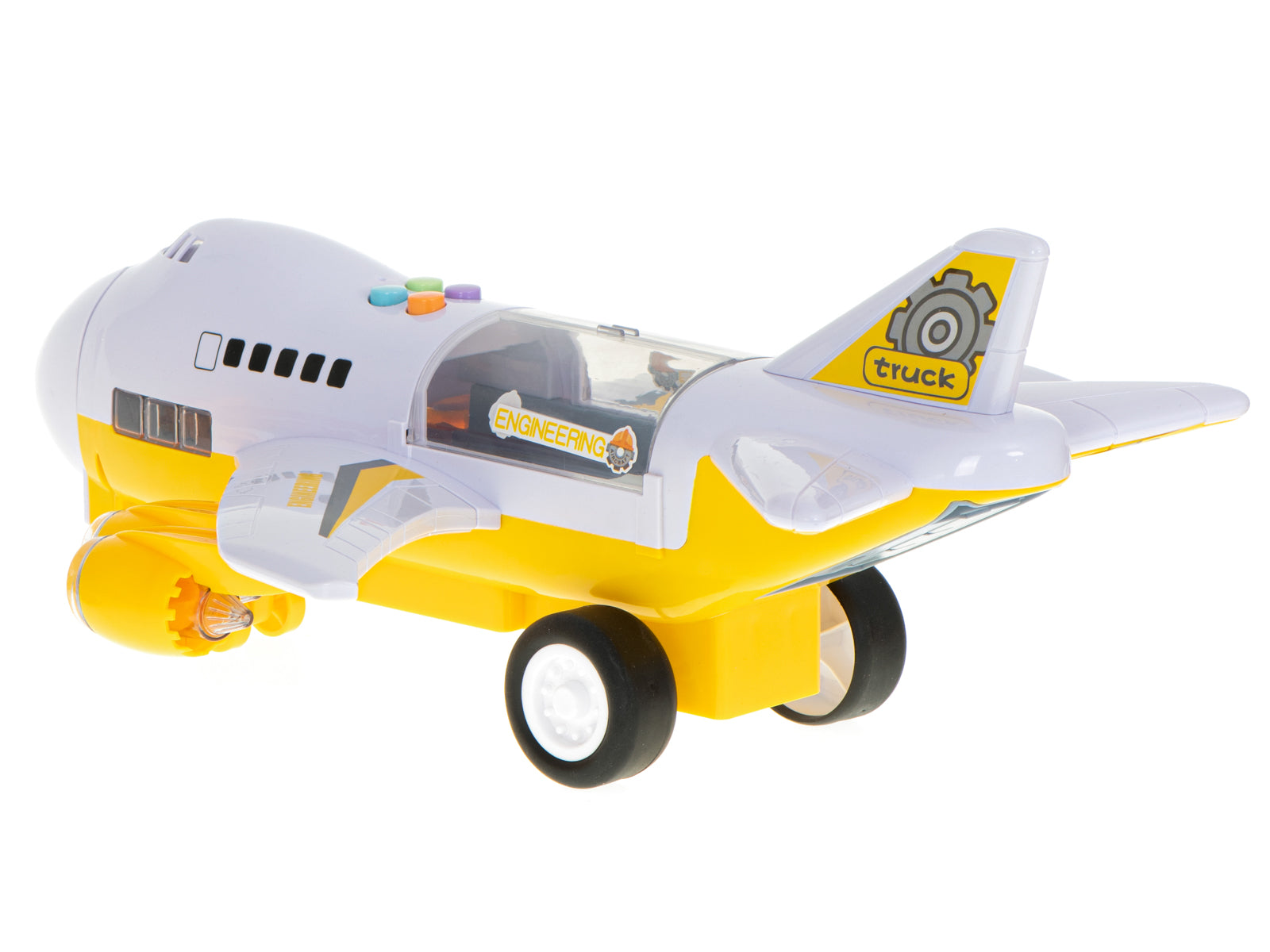 Avión transportador + 6 coches Vehículos de construcción Lado/delantero