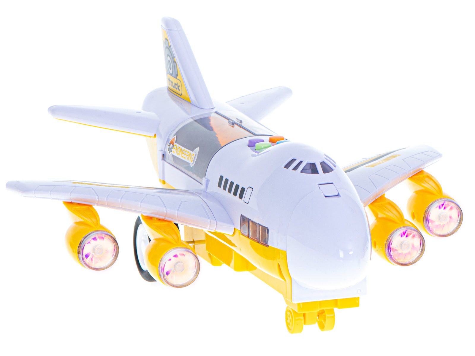 Avión transportador + 6 coches Vehículos de construcción Lado/delantero