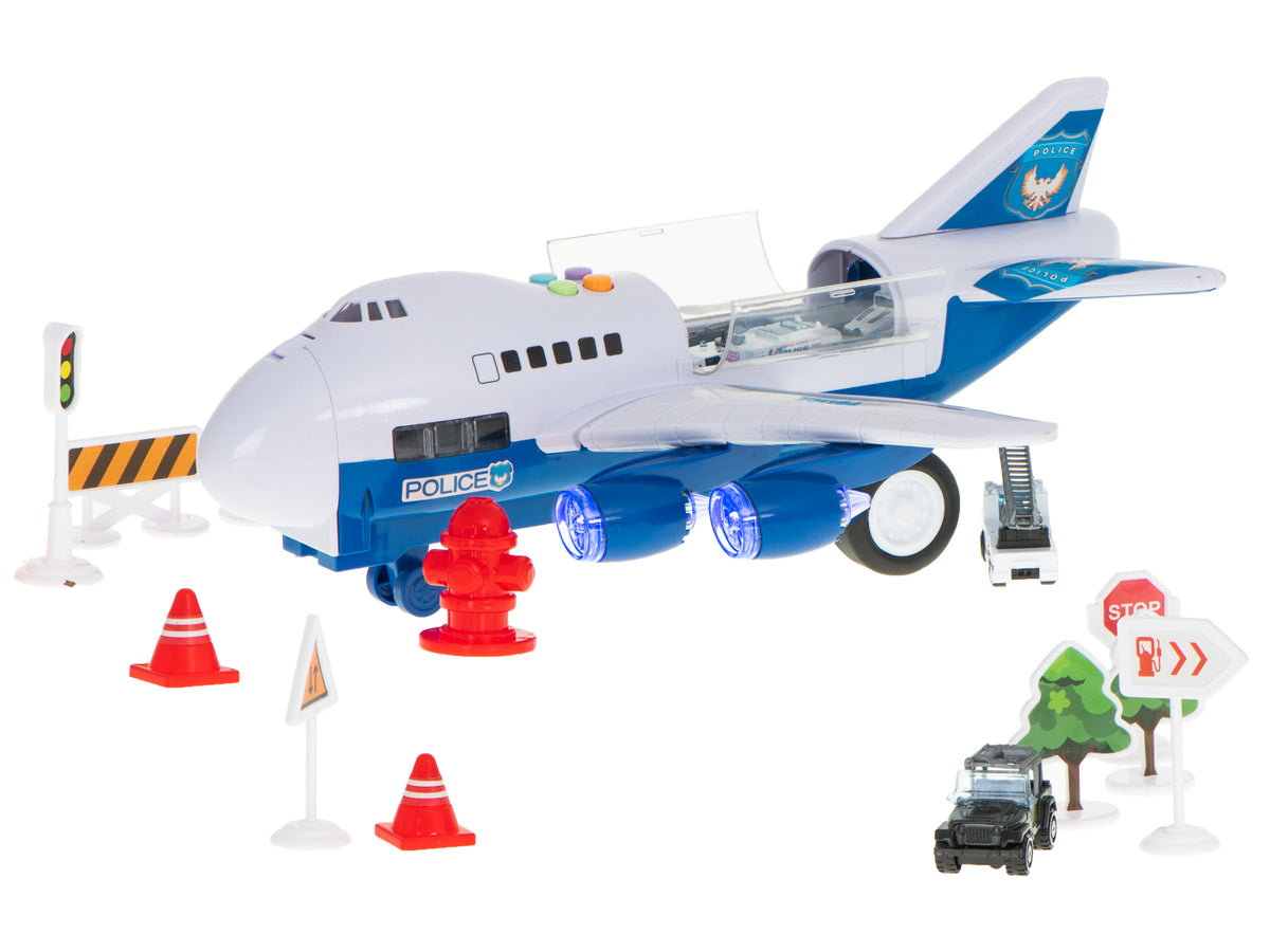 Transporter Plane + 6 Cars Police Side/front