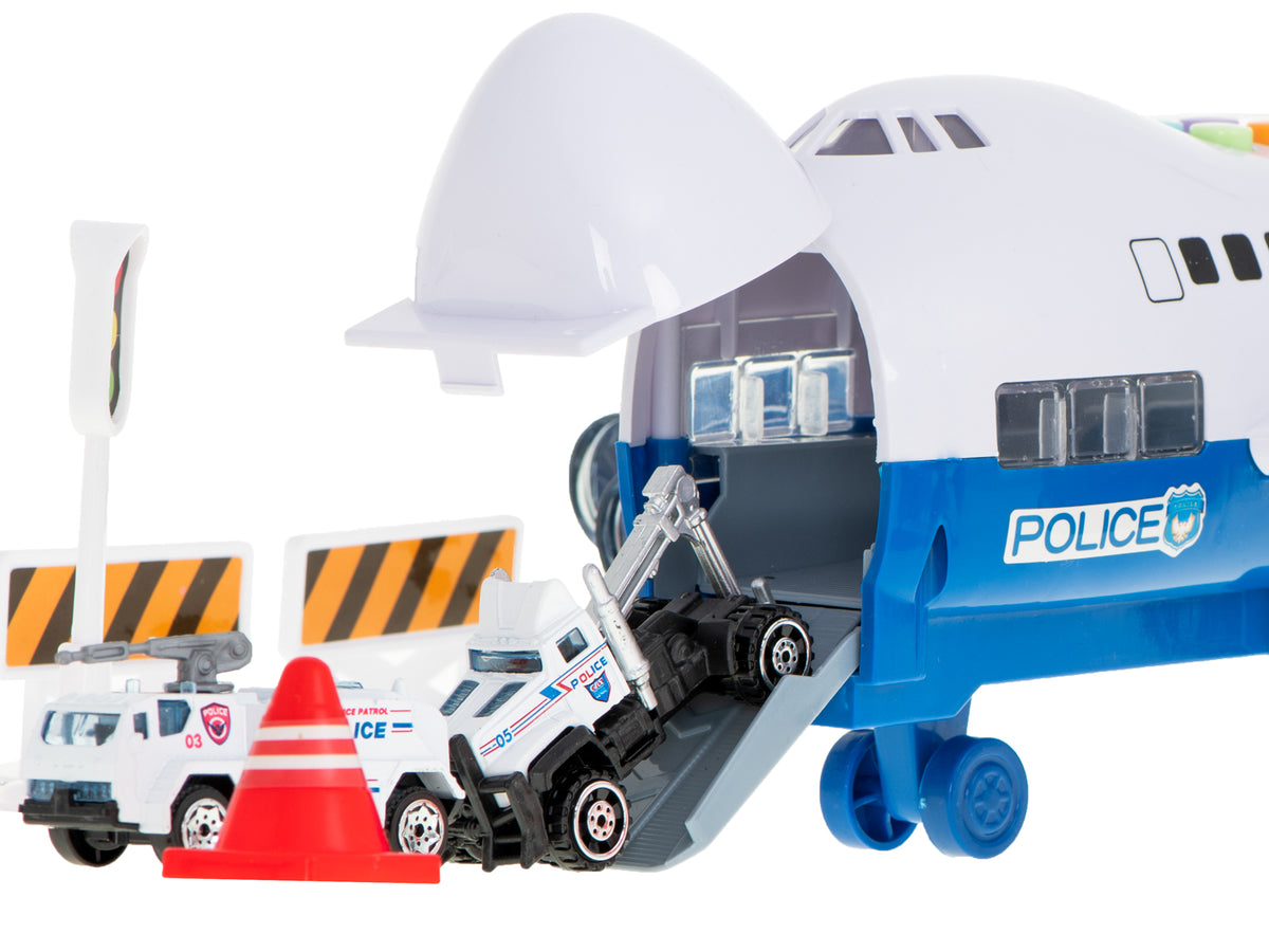Transporter Plane + 6 Cars Police Side/front