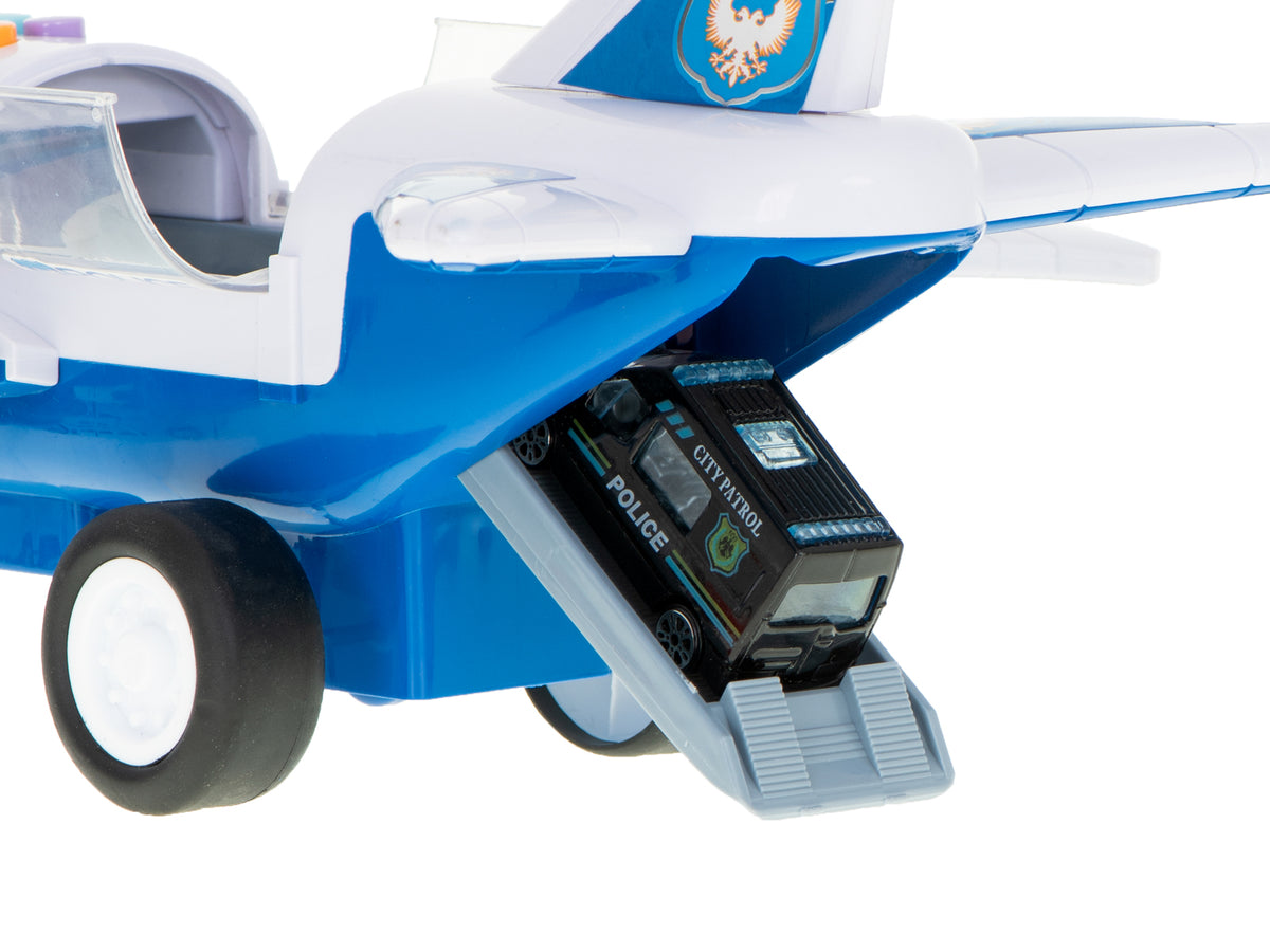 Transporter Plane + 6 Cars Police Side/front