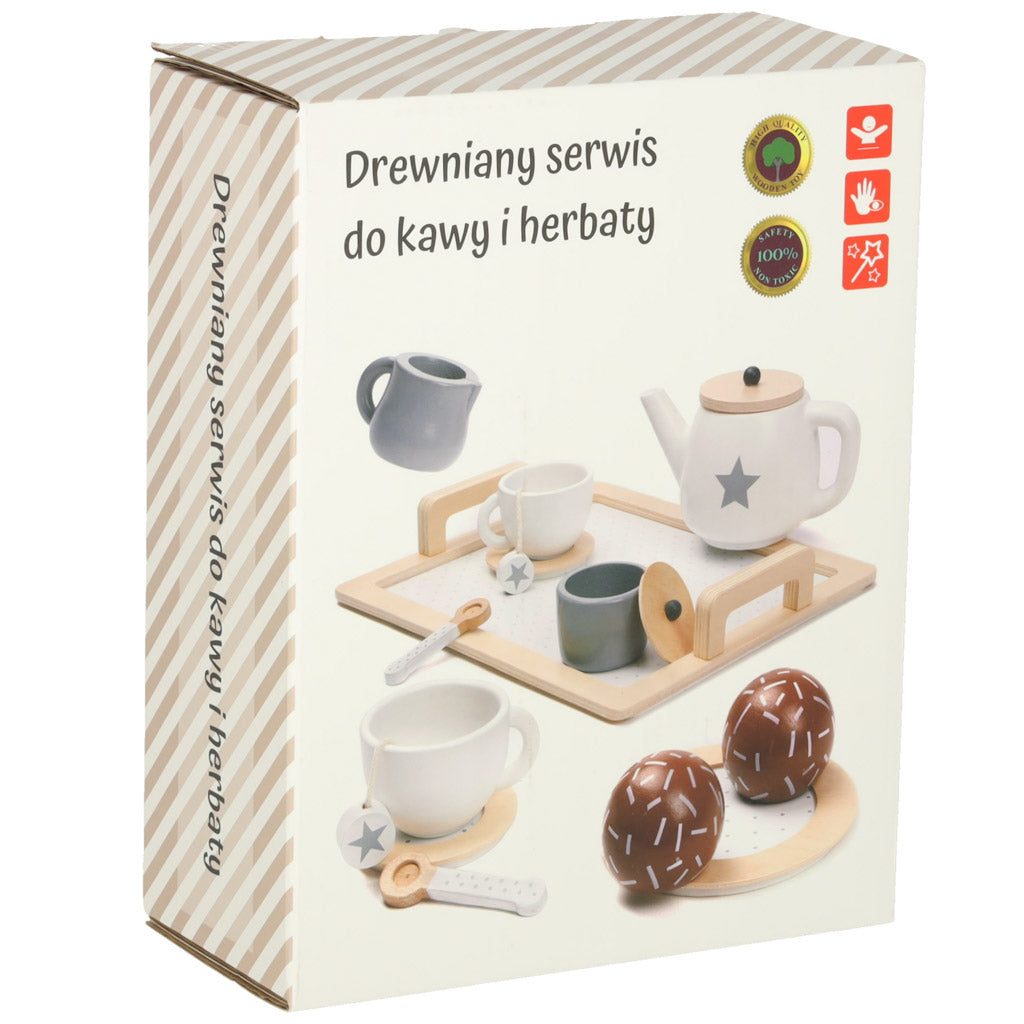Servizio Caffè Set Di Piatti In Legno Per 2 Persone