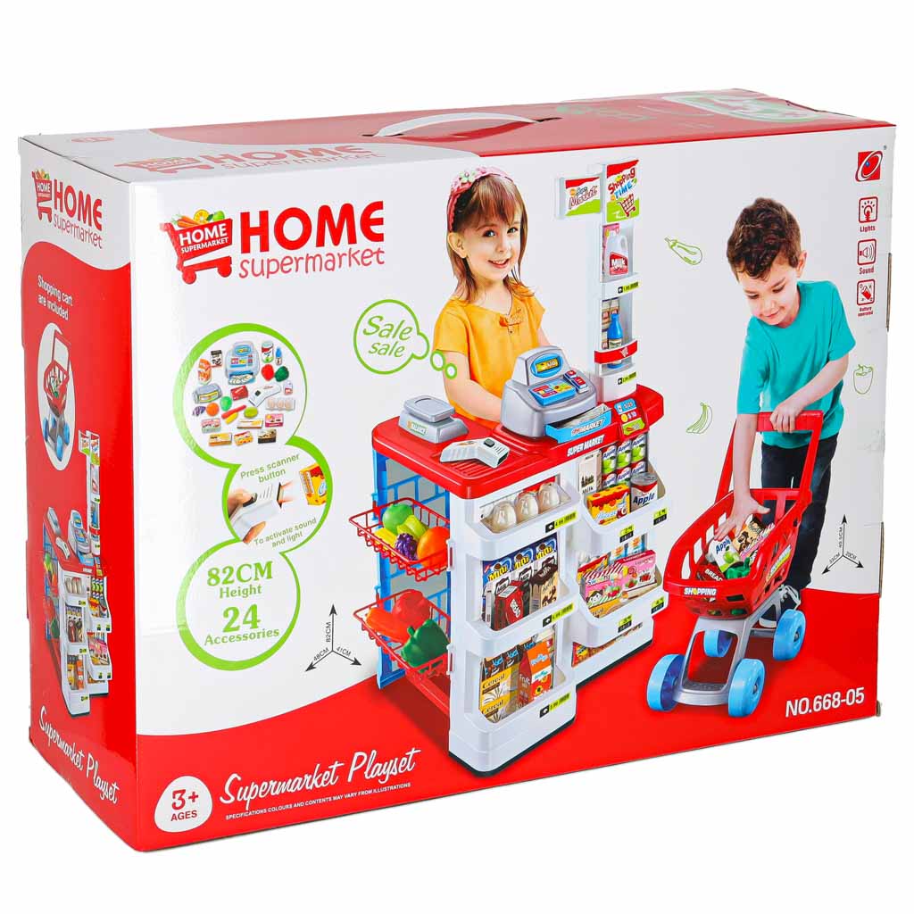 Supermarket Store Cash Register + Cart Model 2