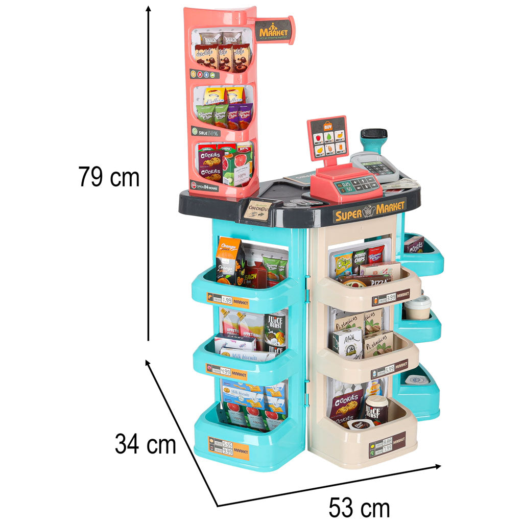 Supermarket Store Cash Register + Mint Cart